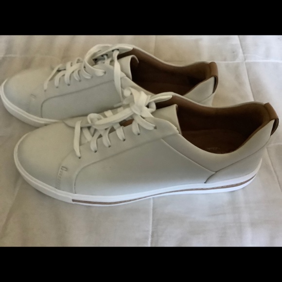Clarks Shoes - NWT Clarks Un Maui Lace White Leather Sneakers 7.5